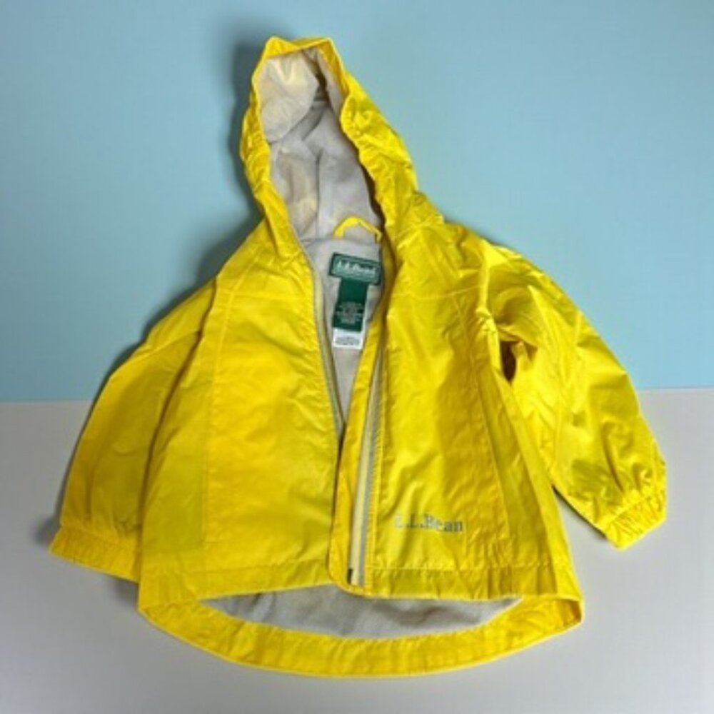 EUC L.L. Bean Rain Jacket Yellow 6-12 Months - Unisex - Picture 2 of 6